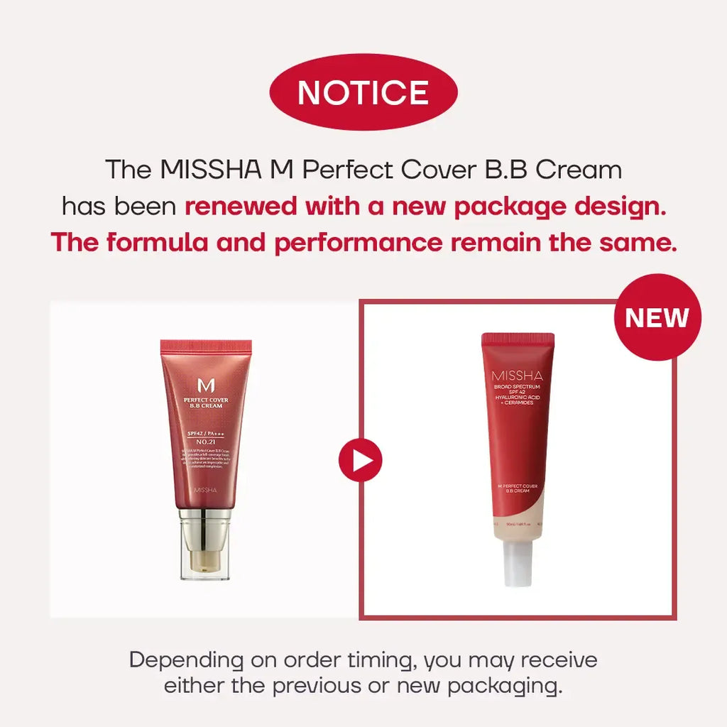 [MISSHA Official] M Perfect Cover BB Cream SPF 42 PA+++(50ml)