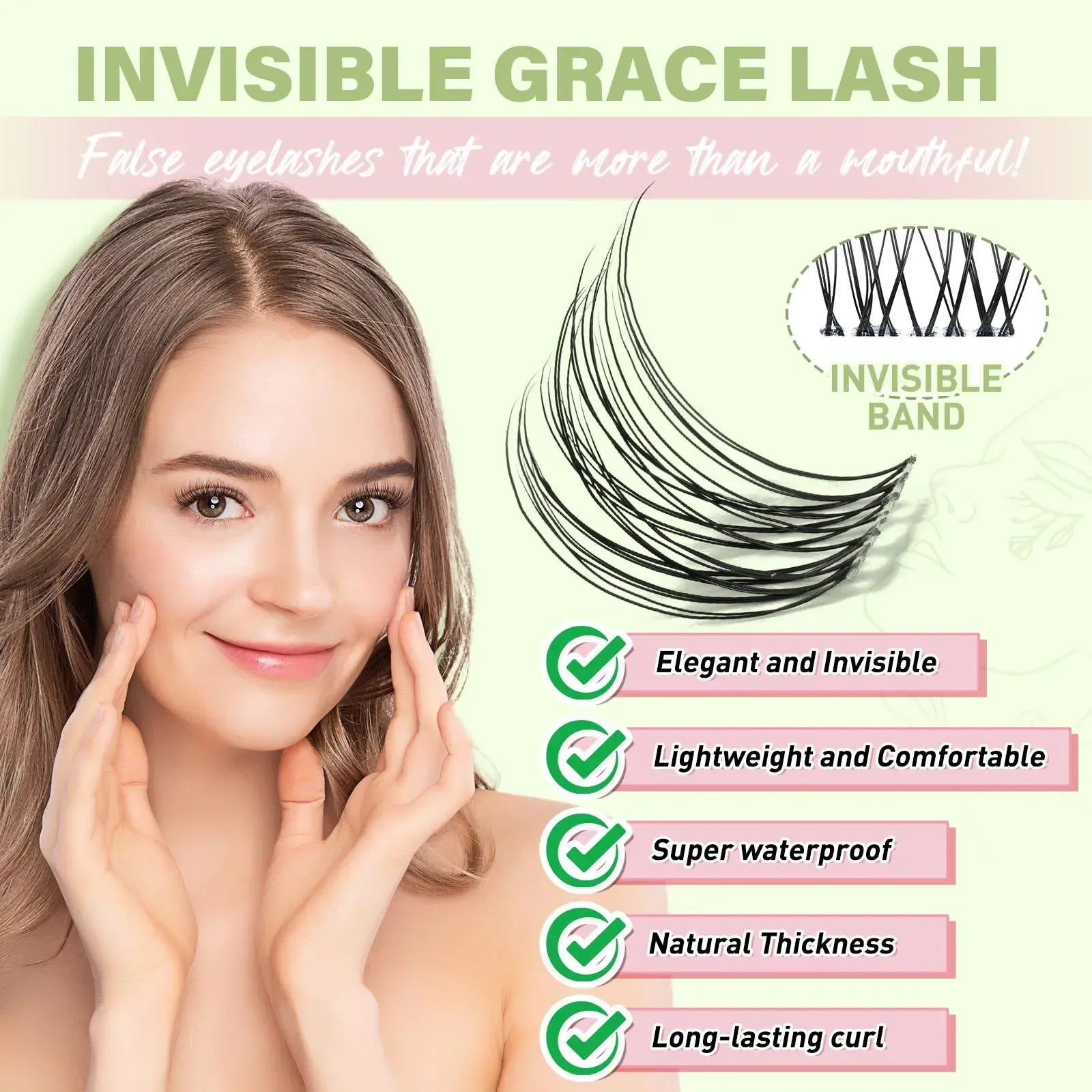 KEYYOU Venus Naiad DIY Lashes Clusters Invisible Band Natural Soft Waterproof Lash Extension Easy to Apply at Home Cosmetic Makeup Volume False Eyelashes  #DealsForYouDays