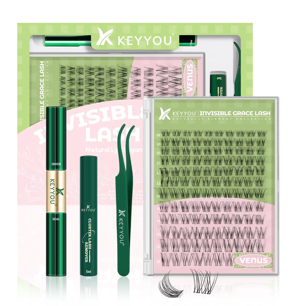 KEYYOU Venus Naiad DIY Lashes Clusters Invisible Band Natural Soft Waterproof Lash Extension Easy to Apply at Home Cosmetic Makeup Volume False Eyelashes  #DealsForYouDays