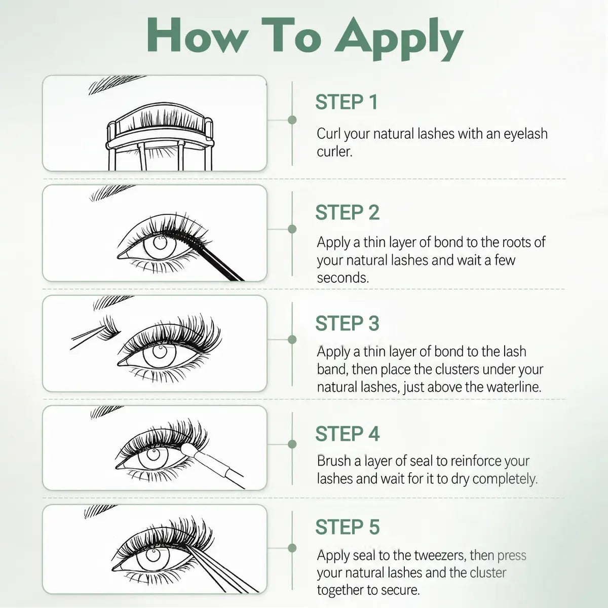 YOULUCK DIY Lash Clusters Kit - Soft Fluffy Long-Lasting Lashes with Glue Remover & Tweezer for Beginners Easy At-Home Application - Eyelash Set