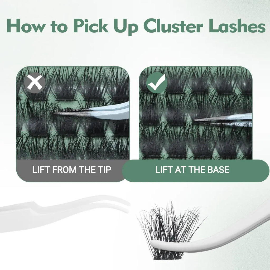 YOULUCK DIY Lash Clusters Kit - Soft Fluffy Long-Lasting Lashes with Glue Remover & Tweezer for Beginners Easy At-Home Application - Eyelash Set