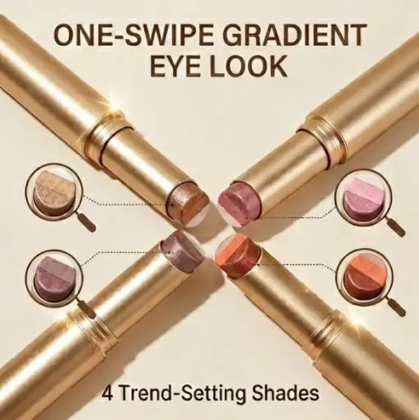 Buy 1 get 3 free --3 Color Eyeshadow Stick，New Long Lasting & Waterproof Creamy Eye Shadow，Portable Glitter shadow for Women，Smudge-Proof Long Lasting，Shimmer shadow for Day and Night (Fine Shimmer Brownish Orange)