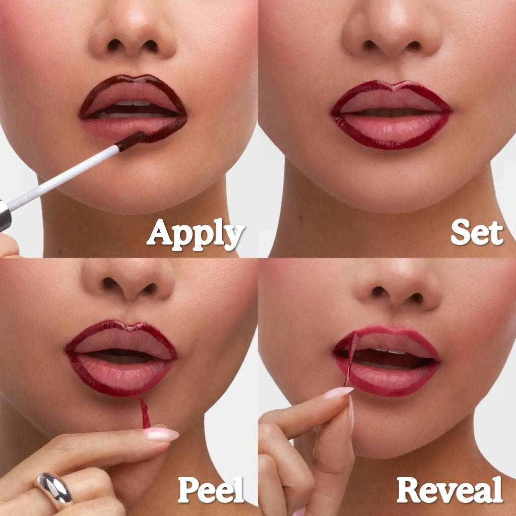 sacheu Lip Liner STAY-N - Peel-Off Lip Liner Stain - All Day & Night Lipliner with Hyaluronic Acid & Vitamin E - Long Lasting Formula - 0.12 fl oz / 3.5 ml