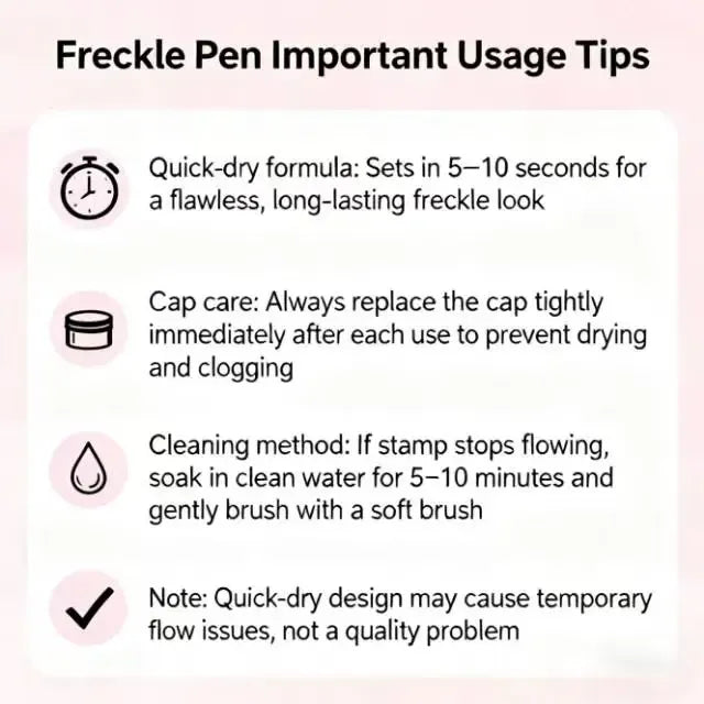 Waterproof Freckles Pen: Faux Freckle Stamp and Fine Tip Eyeliner for Realistic, Long-Lasting Freckles and Effortless Makeup, Perfect for Daily Wear and Cosplay