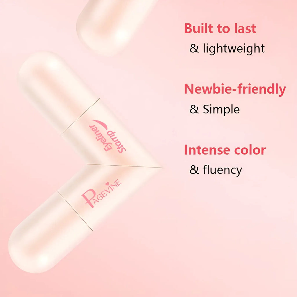 Rotating Eyeliner Stamp Pen – Dual-Head Design with Wing Stamp, Quick-Dry, Long-Lasting, Smudge-Proof for Easy Cat Eye, Sharp Winged Lines & All-Day Makeup Wear - Beginner Friendly Everyday Makeup Tool for Women, Women's cosmetics, Makeup tools.