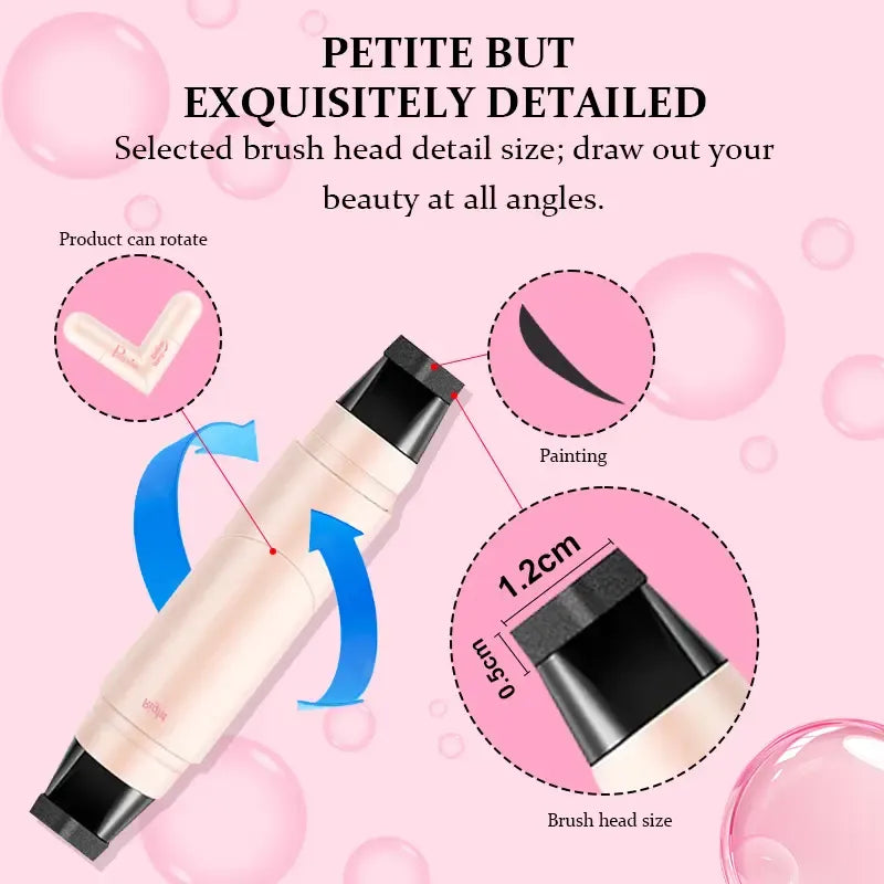 Rotating Eyeliner Stamp Pen – Dual-Head Design with Wing Stamp, Quick-Dry, Long-Lasting, Smudge-Proof for Easy Cat Eye, Sharp Winged Lines & All-Day Makeup Wear - Beginner Friendly Everyday Makeup Tool for Women, Women's cosmetics, Makeup tools.