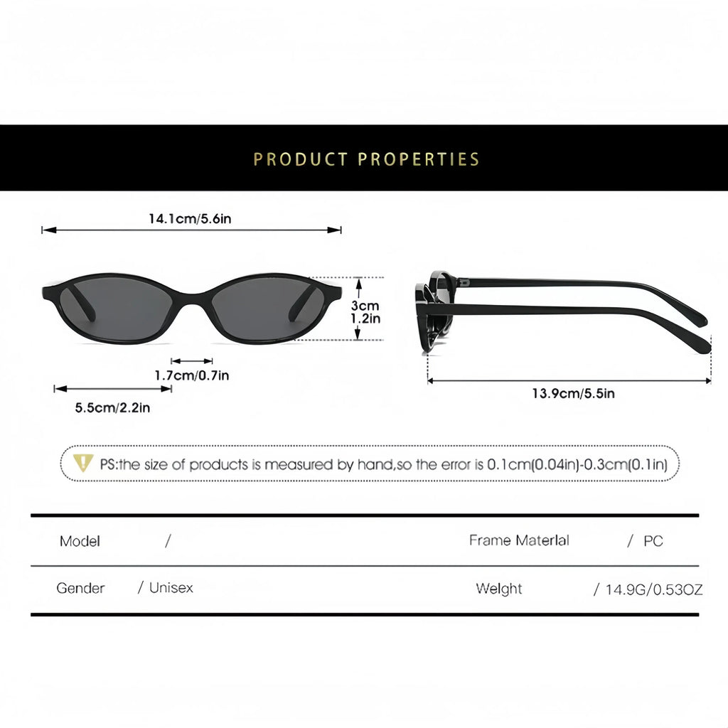 〖Summer Vibes〗3 PCS Retro Oval Sunglasses for Women Chic Cat Eye 90s Sunnies Lightweight Narrow Shades Trendy UV Protection Sunglasses Vintage Rich Girl Sunglasses Women Sunglasseswomen summerwins