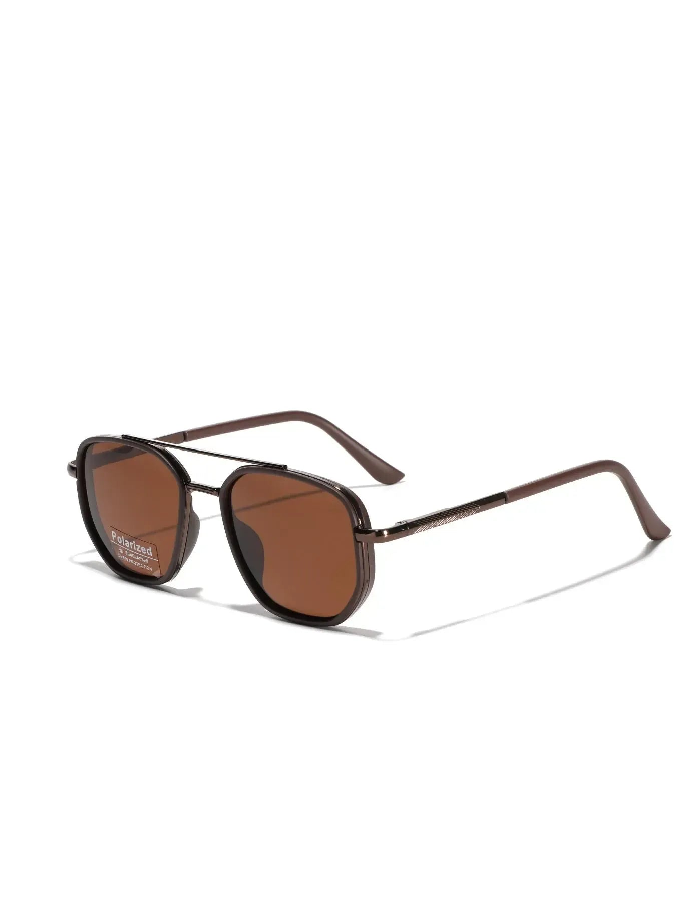 Summer 2025 Simple Polarized Shades Sunglasses For Everyday Use, Summer Geometric Frame Double Beam Fashion Sunglasses, Travel Accessories, Trendy Casual Sunglasses, National Day Offers
