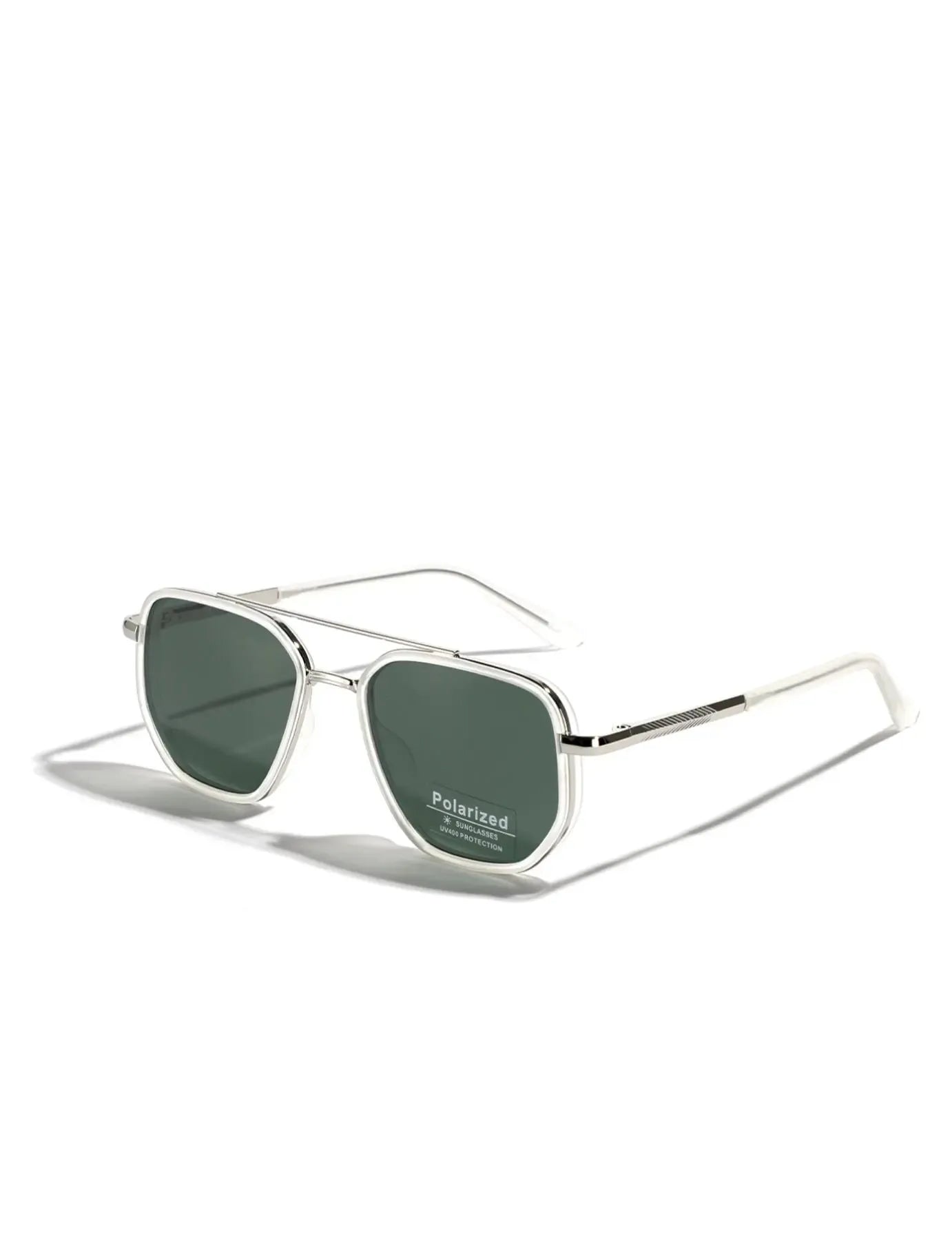 Summer 2025 Simple Polarized Shades Sunglasses For Everyday Use, Summer Geometric Frame Double Beam Fashion Sunglasses, Travel Accessories, Trendy Casual Sunglasses, National Day Offers