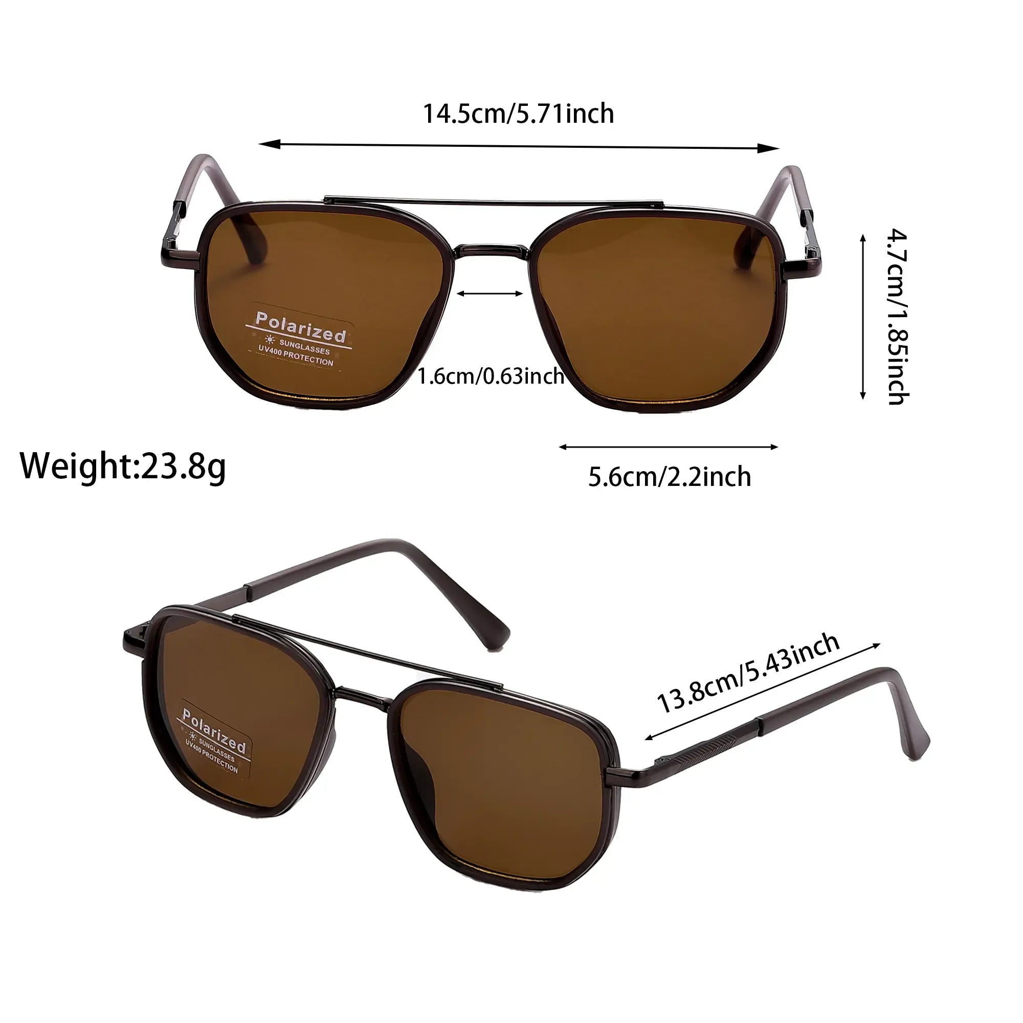 Fashion Geometric Double-Beam Sunglasses - 2026 Fall/Summer Trend, High-Quality Lightweight Durable Frames, Funky Unique Accessories, Gifts for Women, BF Birthday Gift
