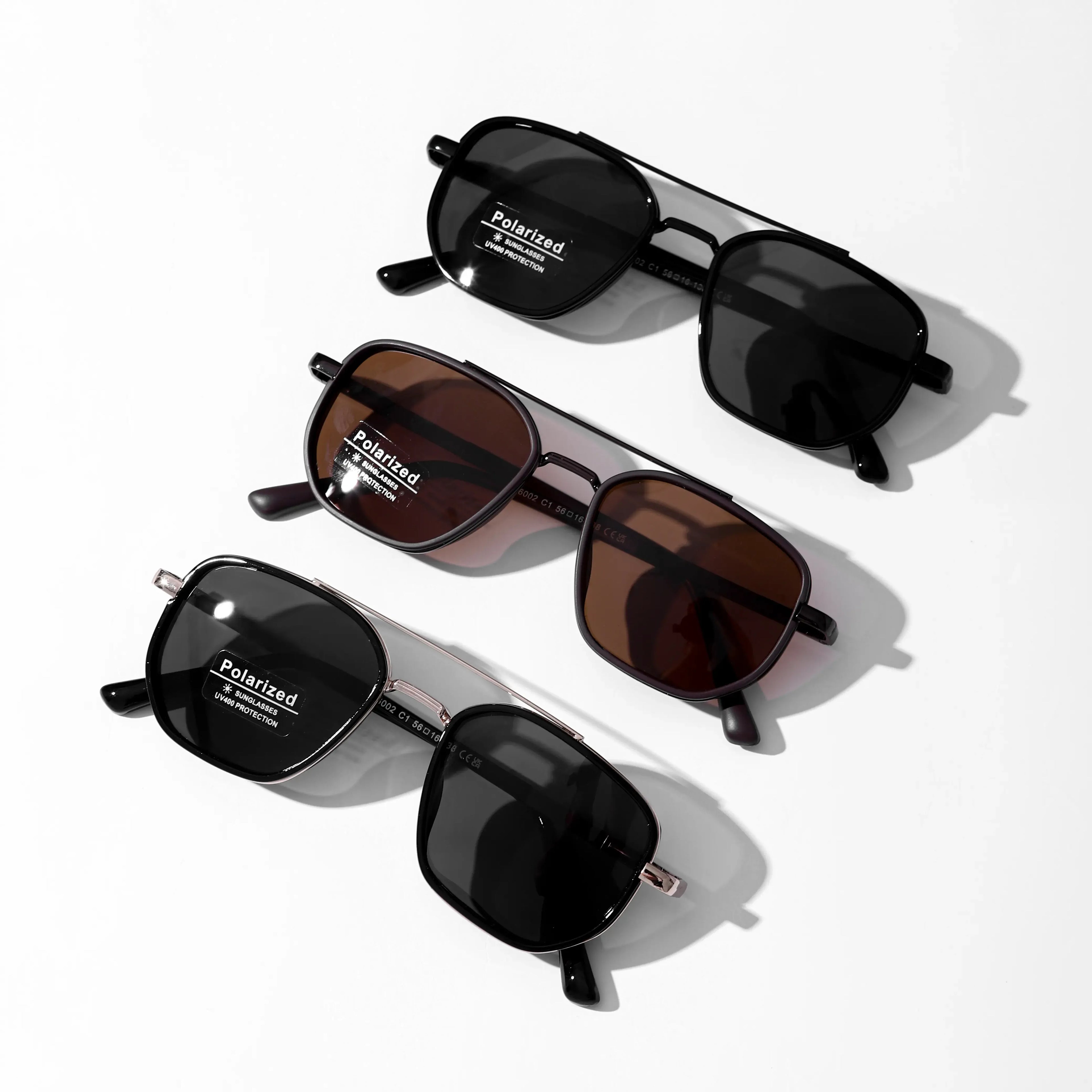 Fashion Geometric Double-Beam Sunglasses - 2026 Fall/Summer Trend, High-Quality Lightweight Durable Frames, Funky Unique Accessories, Gifts for Women, BF Birthday Gift