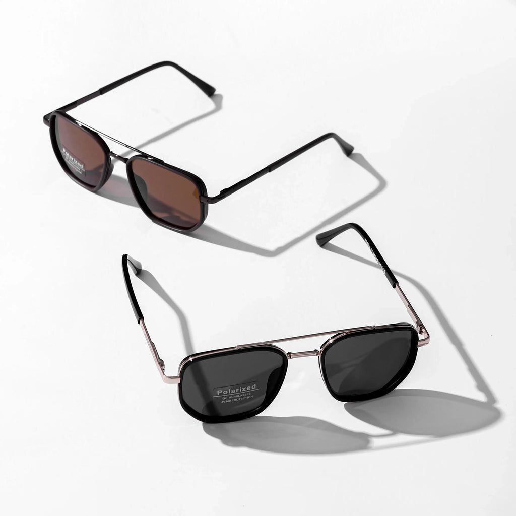 Fashion Geometric Double-Beam Sunglasses - 2026 Fall/Summer Trend, High-Quality Lightweight Durable Frames, Funky Unique Accessories, Gifts for Women, BF Birthday Gift