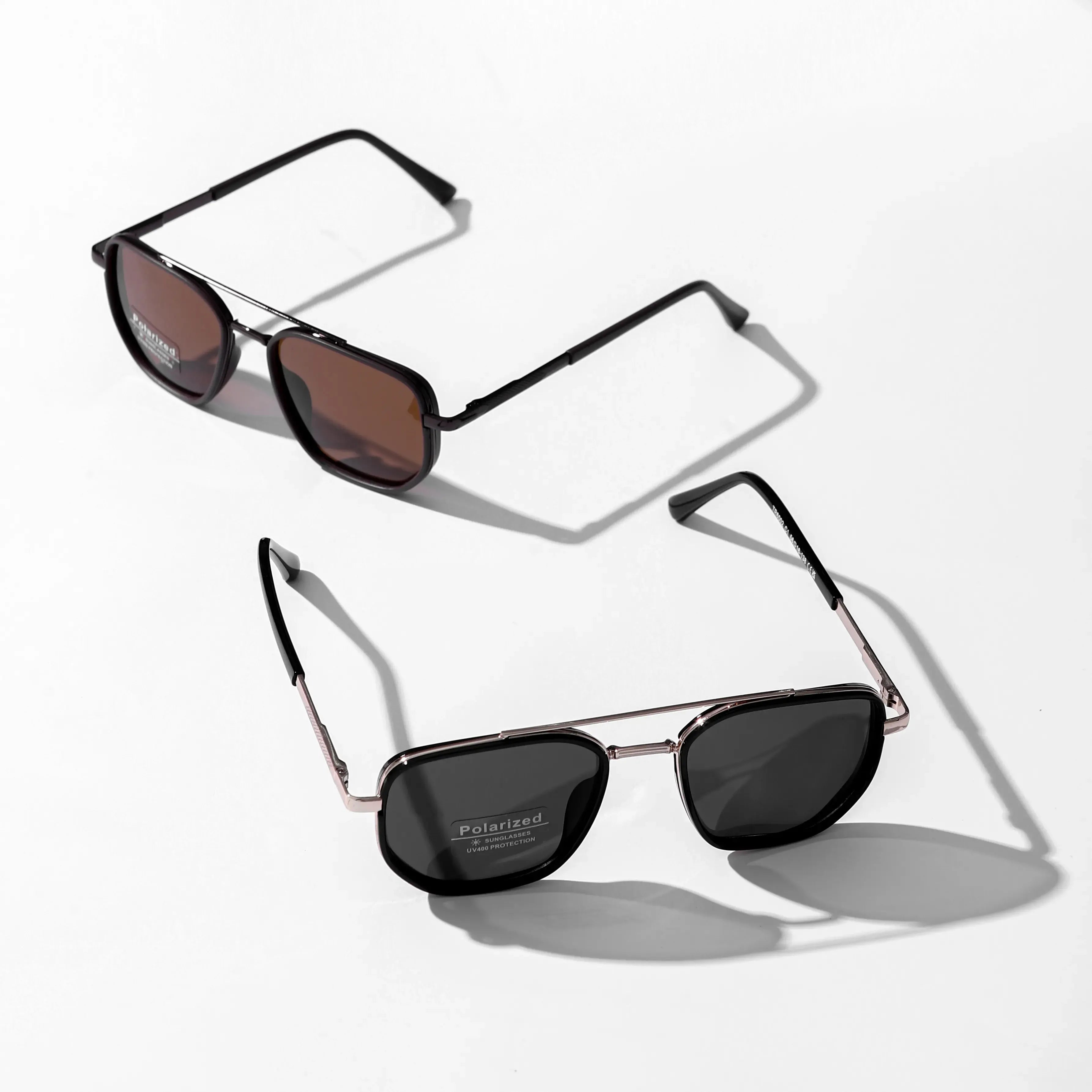 Fashion Geometric Double-Beam Sunglasses - 2026 Fall/Summer Trend, High-Quality Lightweight Durable Frames, Funky Unique Accessories, Gifts for Women, BF Birthday Gift