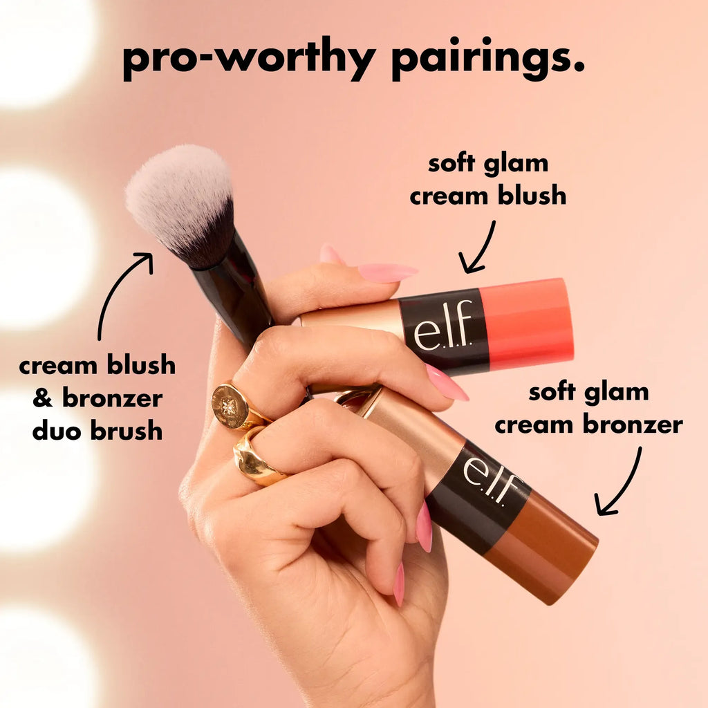e.l.f. Cream Blush & Bronzer Duo Face Makeup Brush