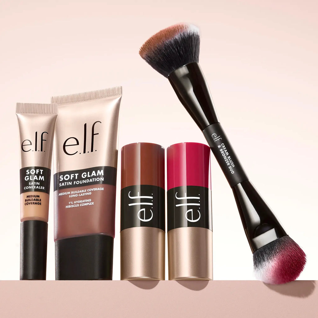 e.l.f. Cream Blush & Bronzer Duo Face Makeup Brush