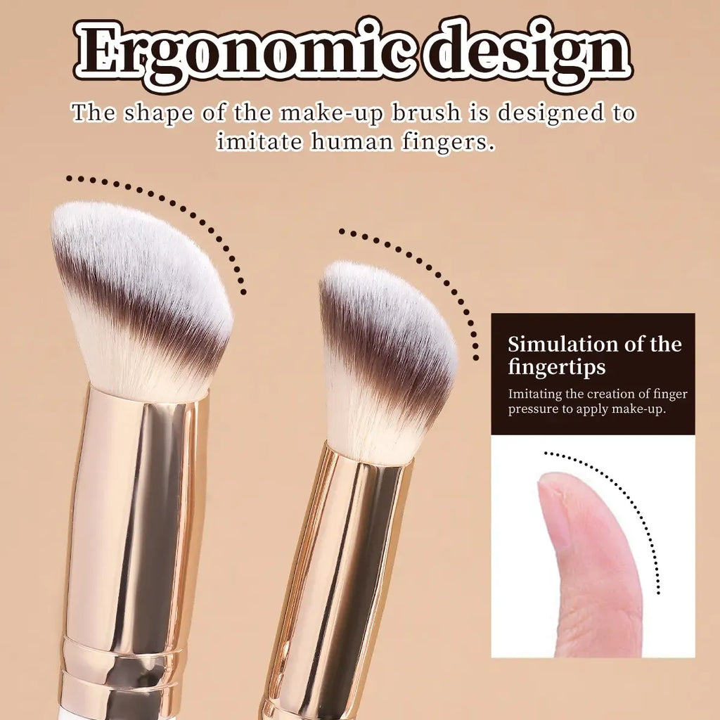 MAANGE 5pcs Professional Makeup Brush Set, Brush Combo, Includes Powder Brush, Blush Brush, Contour Brush, Makeup Blending Brush, Concealer Brush & Highlight Brush, Cosmetic Accessory for Beauty Routine, Gift for Women & Girls