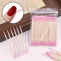 Professional Double-Head Nail Cotton Swabs 100-500 Packs, Eyebrow Shaping and Cleaning, Nail Art Detail Correction Tools, Cleansing Beauty Cosmetics