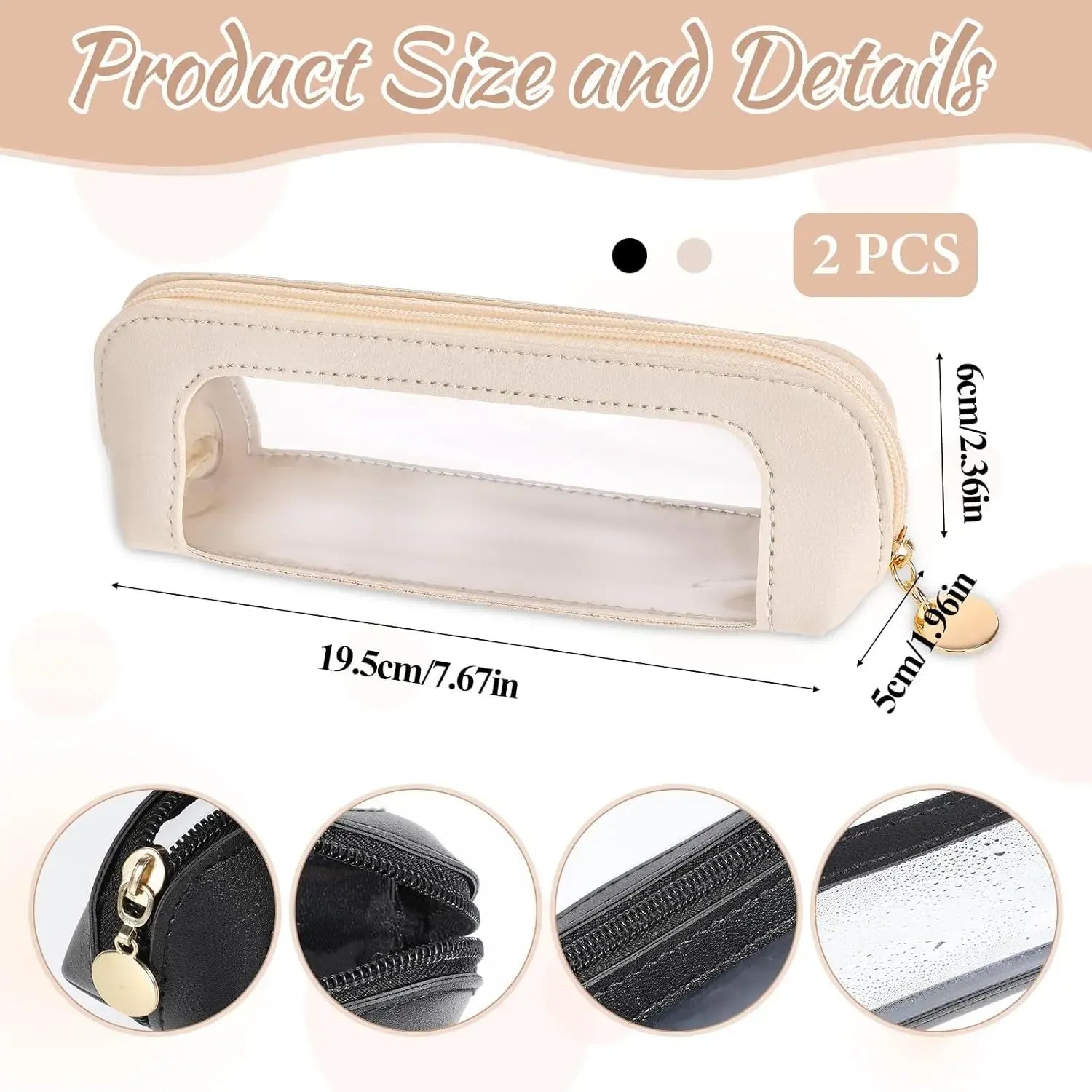 Portable Lightweight Makeup Brush & Cosmetic Bag, Multi-Functional Zipper Pouch for Travel & Stationery Storage, Trendy Girls' Essential Organizer, Makeup Tool Organizer, Cosmetic Tools Organizer