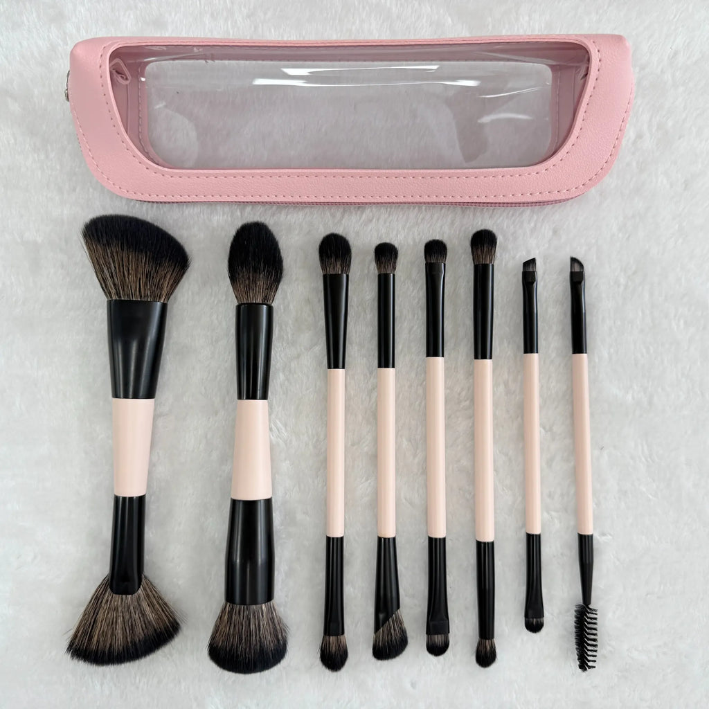 Portable Lightweight Makeup Brush & Cosmetic Bag, Multi-Functional Zipper Pouch for Travel & Stationery Storage, Trendy Girls' Essential Organizer, Makeup Tool Organizer, Cosmetic Tools Organizer