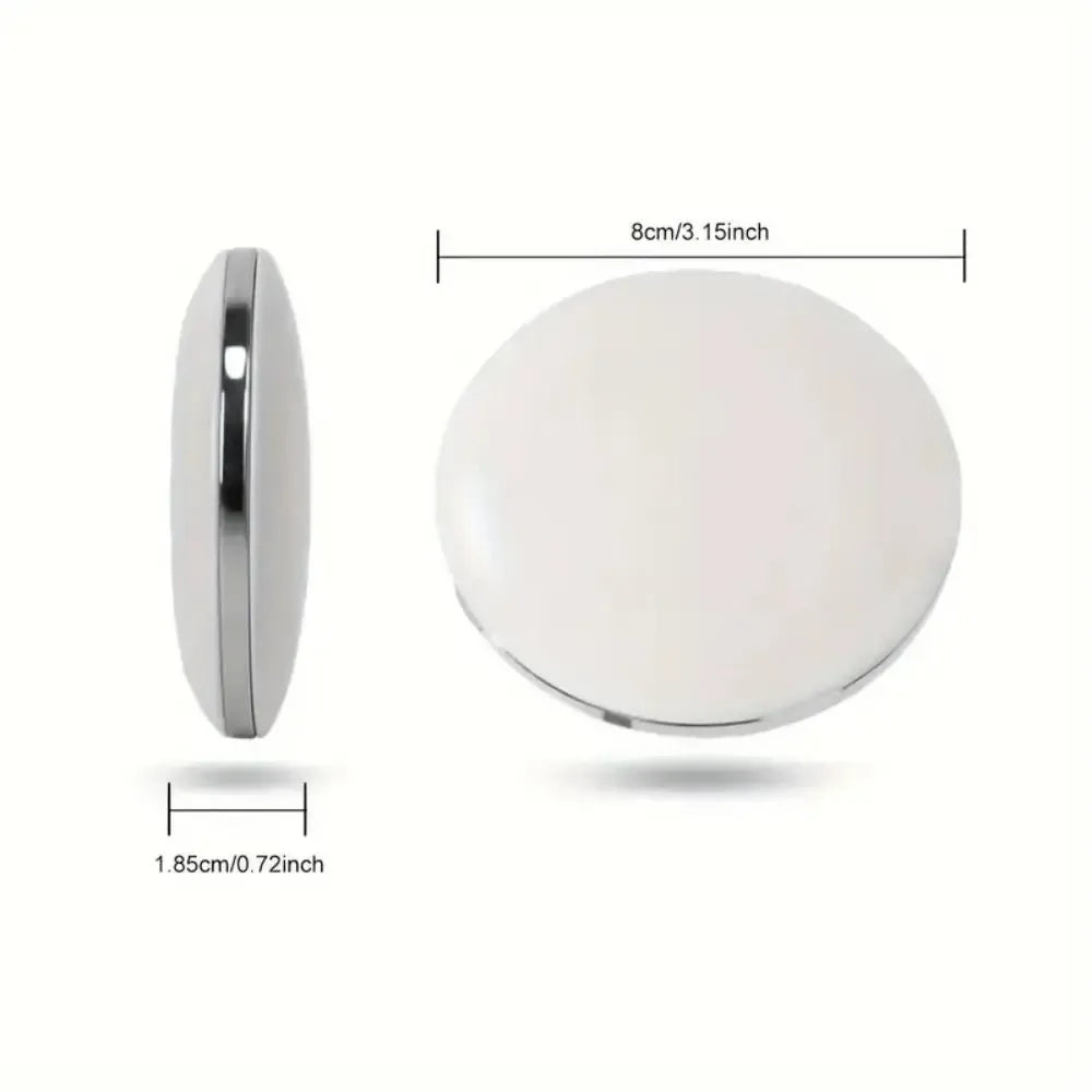 Portable Foldable Makeup Mirror, 1 Count Glam Travel Makeup Mirror with LED Light, Compact Mirror for Women, Pocket Size Makeup Tools, Travel Hand Mirror, Makeup Essentials