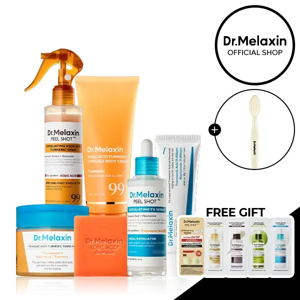 [Dr.Melaxin Official] Ultimate Body & Face Dark Spot Eraser Set | Dark Spot Corrector for Face & Body, Hyperpigmentation, Melasma, Acne Marks & Uneven Skin Tone | Brightening Skincare Bundle