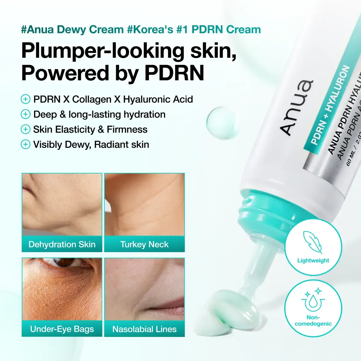 [Anua] PDRN Dewy Glow Essential Duo & Trio Set  | For Plumper and Youthful-Looking Skin, Collagen Care | PDRN Cream, PDRN Collagen Facial Serum Spray, Lip Balm for Lifting & Firming Skin Care, Rejuvenating skin, Korean Skincare