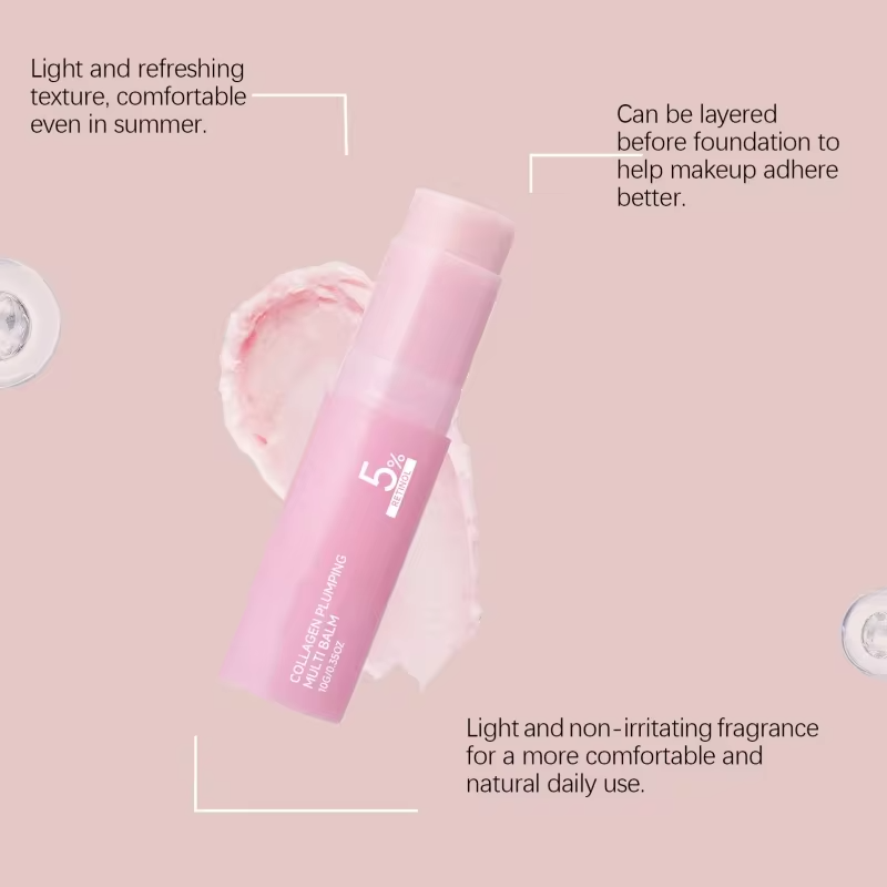 Collagen Plumping Multi Balm 5% Retinol Firming Lifting Fade Fine Lines Hydrating Glowing Increase Elasticity Wrinkle Balm Stick