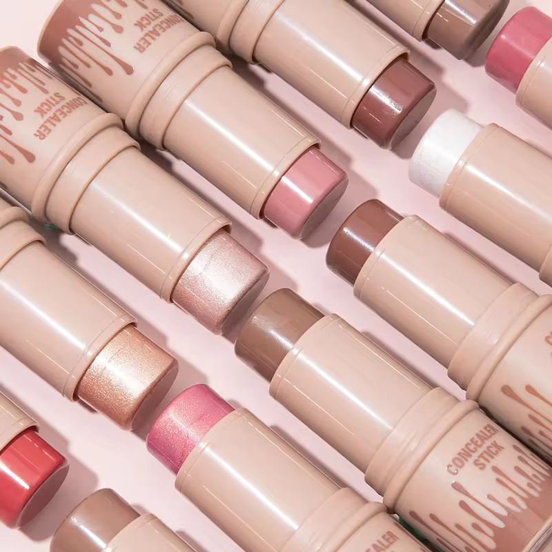 Makeup Face Contouring Bronzer Stick Highlighter 2 in 1 Matte Glitter Brightening Silkworm Blusher Rouge Cream Concealer Pen
