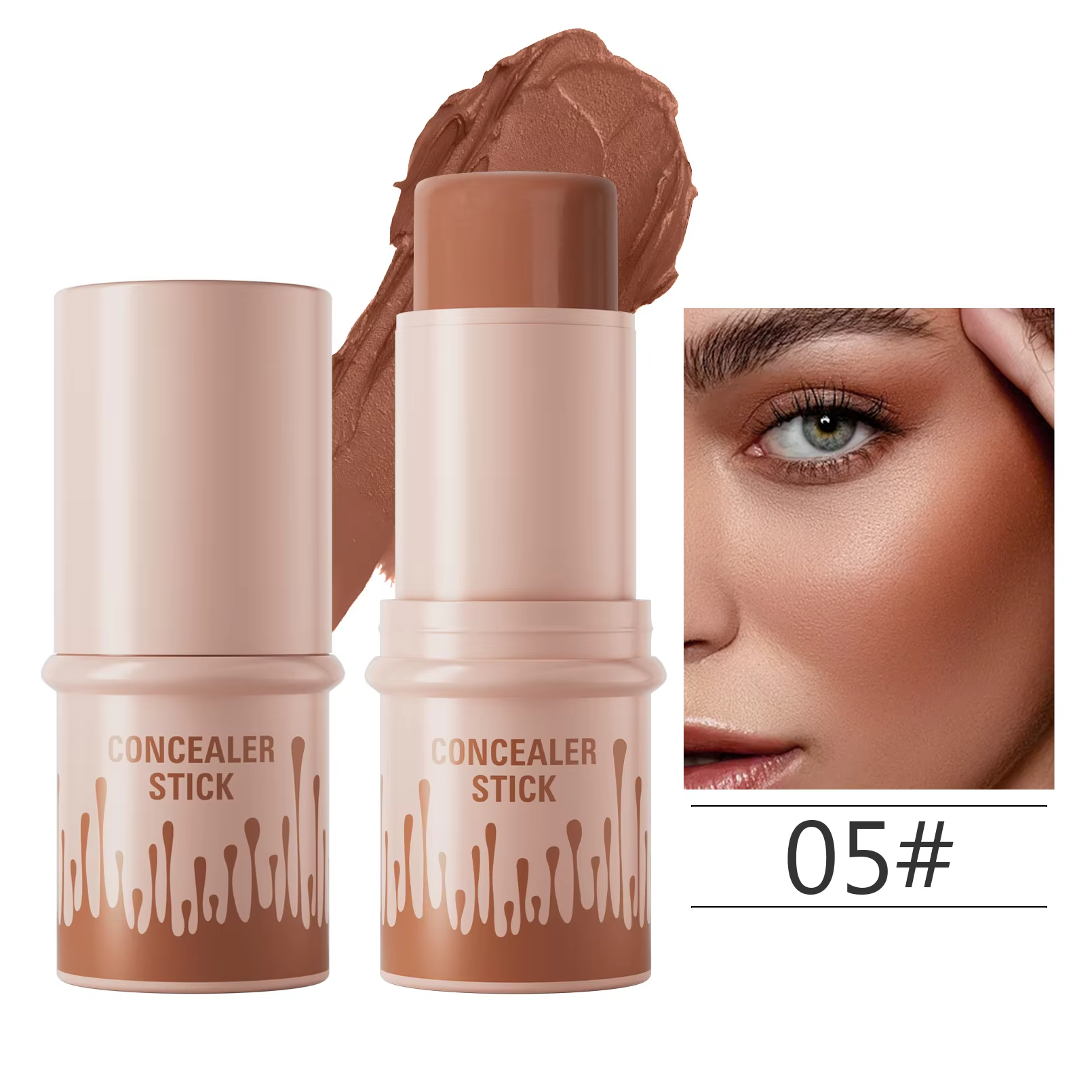 Makeup Face Contouring Bronzer Stick Highlighter 2 in 1 Matte Glitter Brightening Silkworm Blusher Rouge Cream Concealer Pen