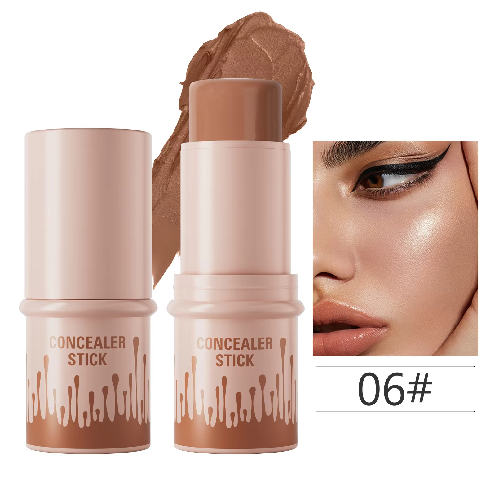 Makeup Face Contouring Bronzer Stick Highlighter 2 in 1 Matte Glitter Brightening Silkworm Blusher Rouge Cream Concealer Pen
