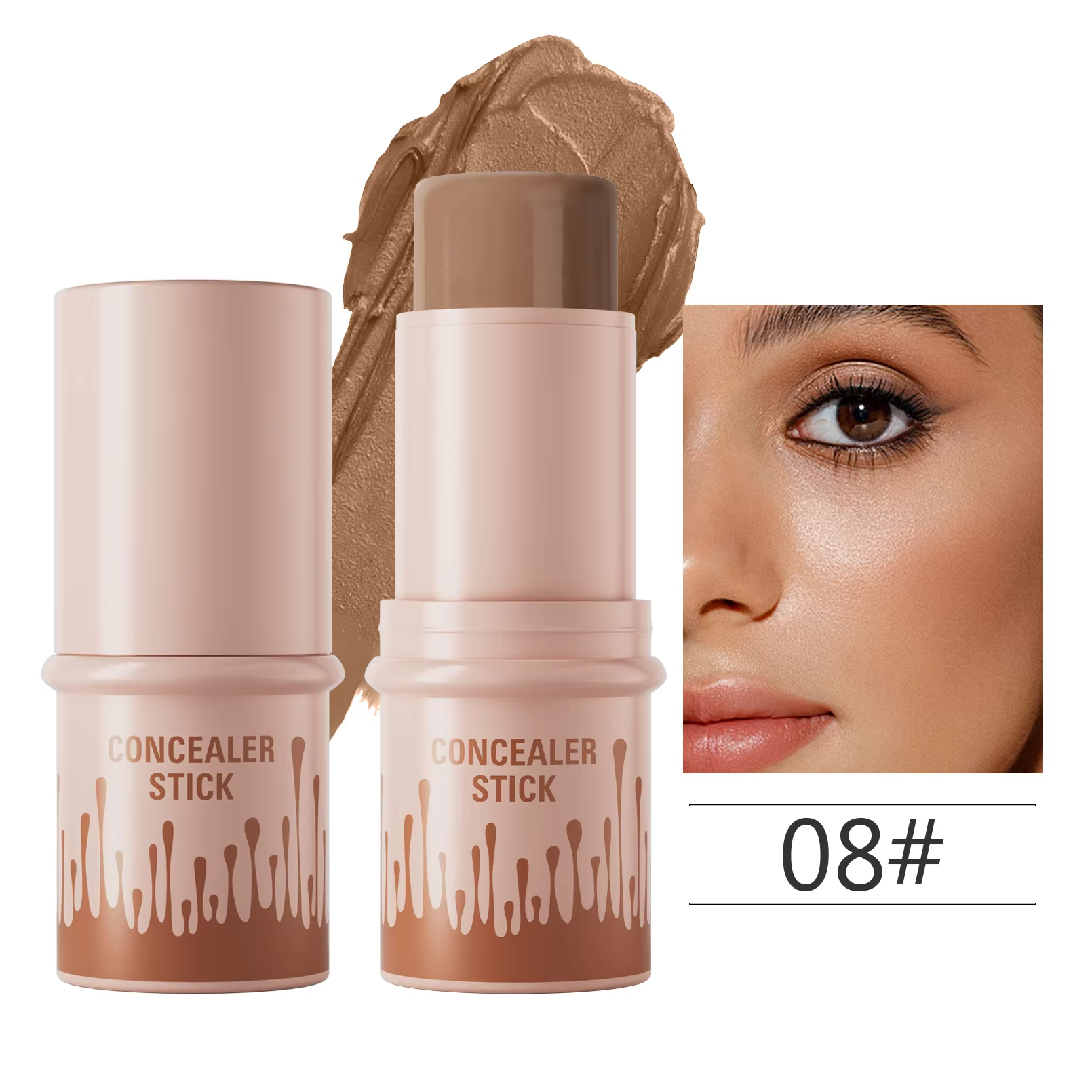 Makeup Face Contouring Bronzer Stick Highlighter 2 in 1 Matte Glitter Brightening Silkworm Blusher Rouge Cream Concealer Pen